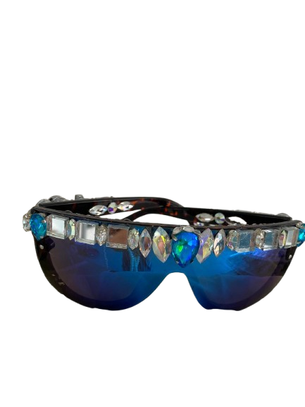 IC-Manhattan Skyline Windows Luxury Eyewear Couture Wrap Blue Sky