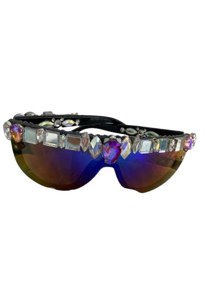 IC-Manhattan Skyline Windows Luxury Eyewear Couture Wrap Midnite Sky