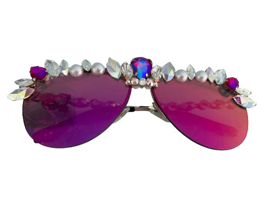 IC-Bijou pour les yeux luxury eyewear couture hot pink gold  style fanned out