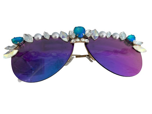 IC-Bijou pour les yeux luxury eyewear couture-blue purple gold fanned out